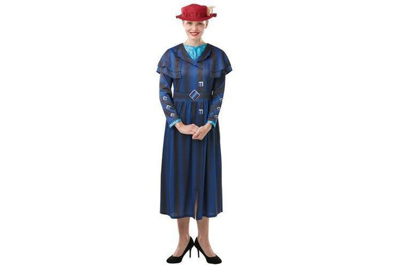 Mary Poppins Returns Disney Adult Costume with Hat, perfect for magical playtime adventures.