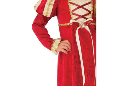 Girls Medieval Princess Costume | Velour and Satin Dress Set for imaginative play at home.