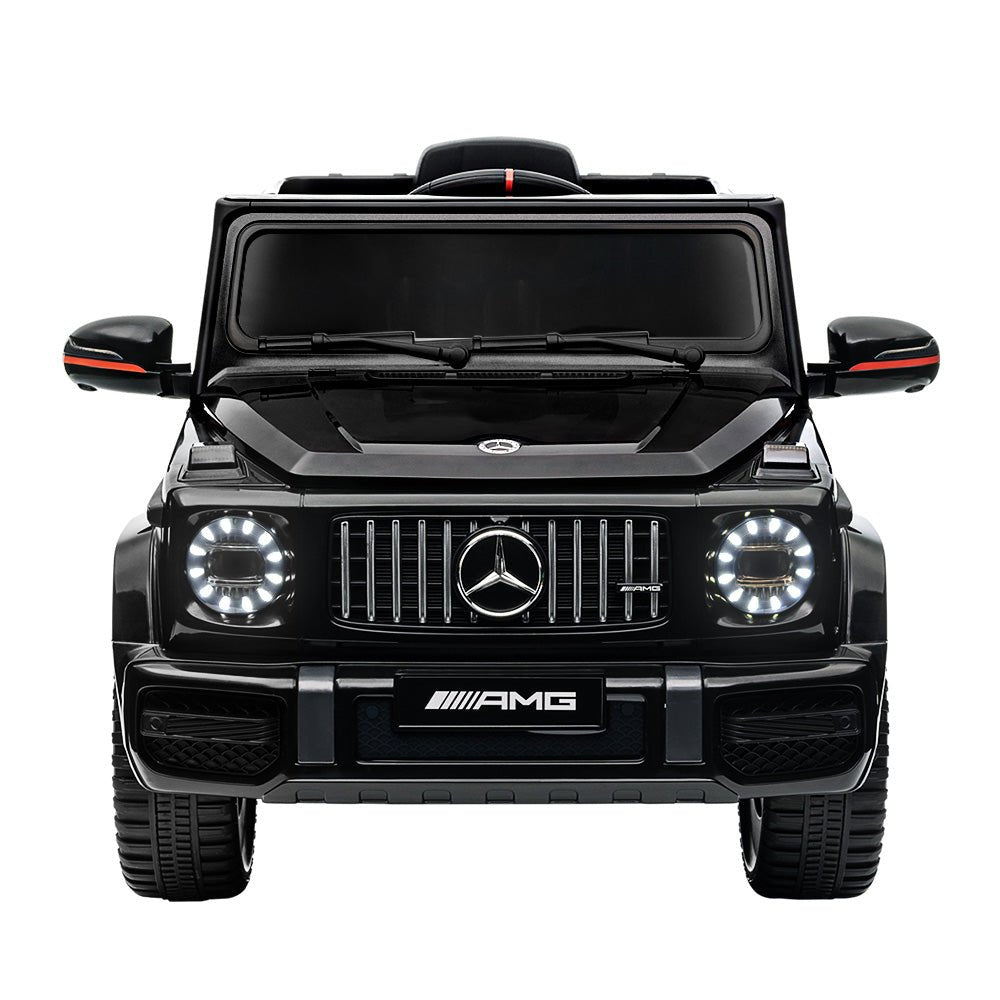 Black Mercedes Benz AMG G63 Kids Ride On Car, 12V, licensed and realistic design.