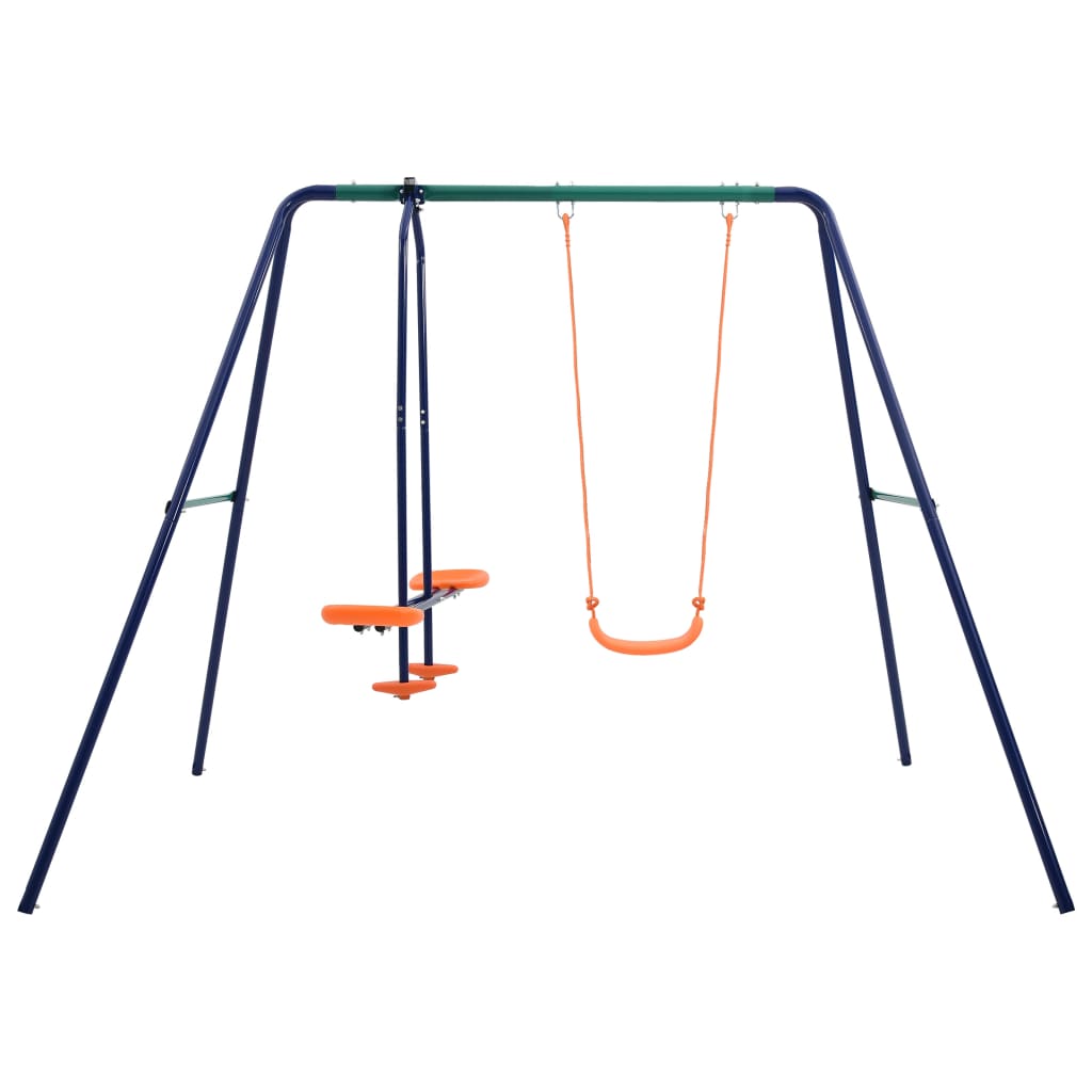 Metal Swing Set with Glider 3 Seats