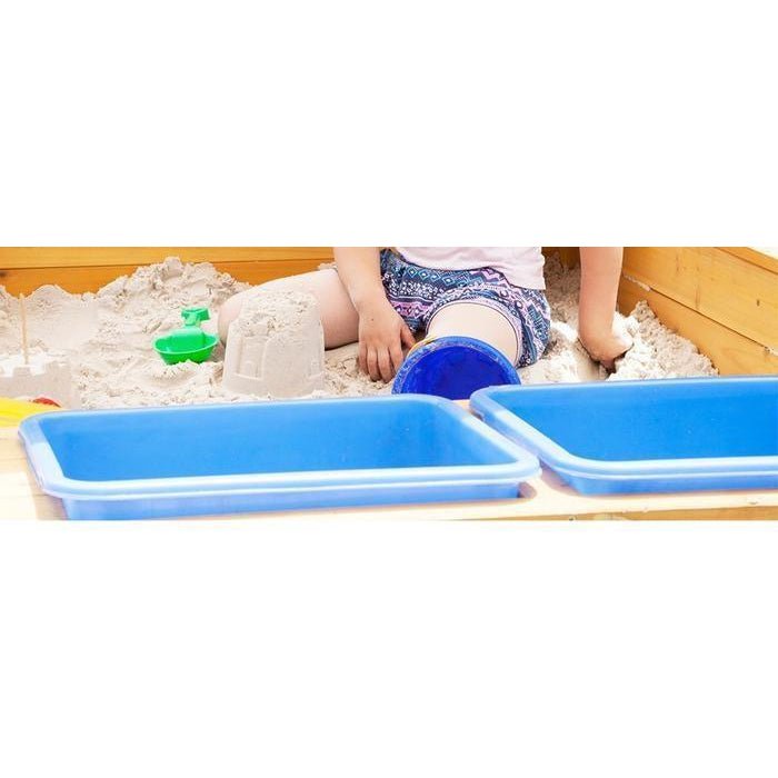 Mighty Rectangular Sandpit with Wooden Cover: Where Play Flourishes