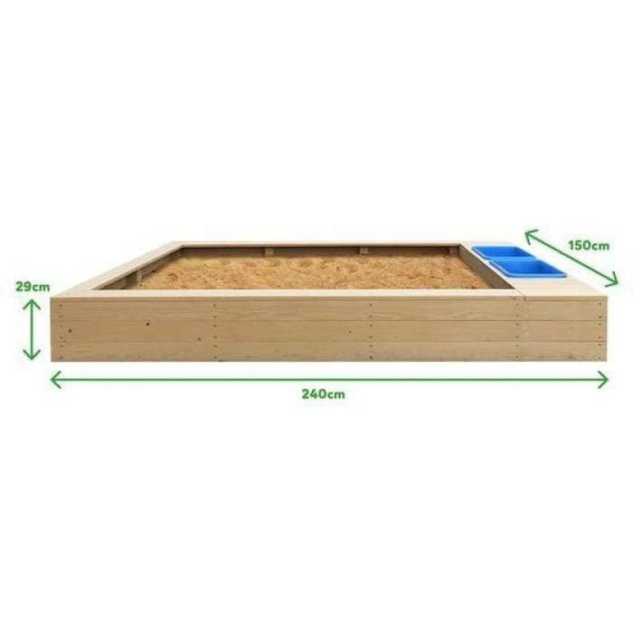Buy Mighty Rectangular Sandpit: Unleash Imagination with Wooden Cover