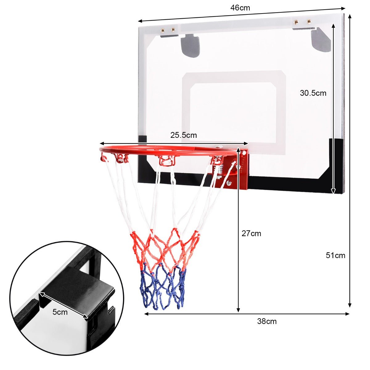 Shatterproof Backboard Mini Basketball Hoop Set: Indoor Entertainment Delight