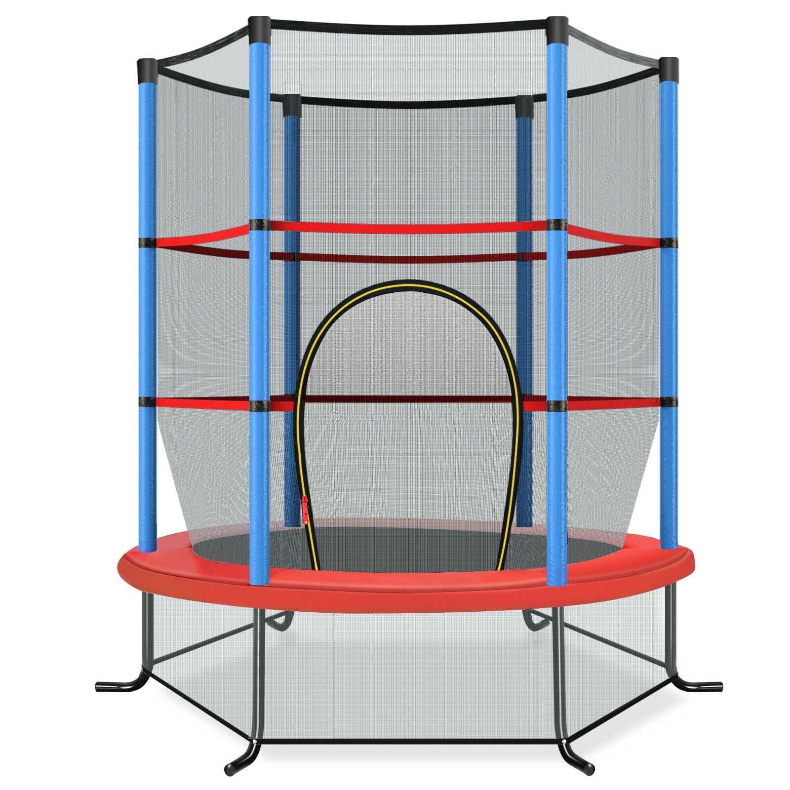Playful Fun: Blue Mini Trampoline with Enclosure Net for Active Kids