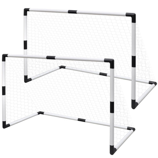 Kids 2-pack mini soccer goals set, 91.5 cm wide, ideal for backyard fun