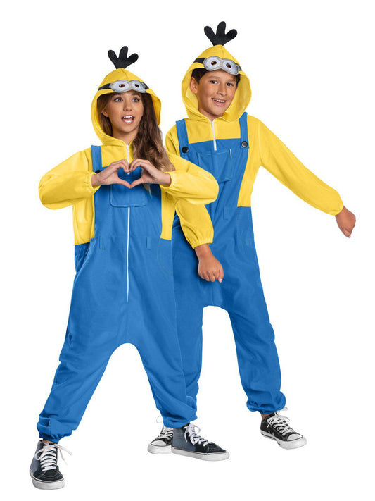 Minions Rise of Gru Kids Hooded Jumpsuit Costume - Perfect for playful at-home adventures.