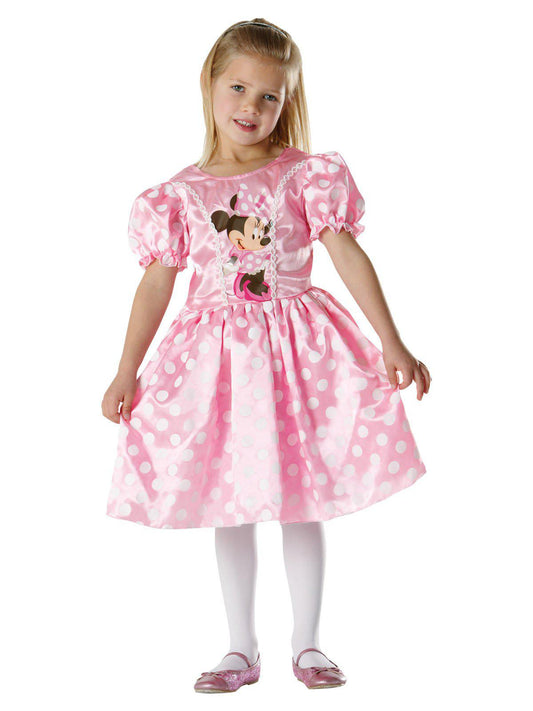 Minnie Mouse Pink Polka Dot Dress Costume for kids - Official Disney attire for playtime.