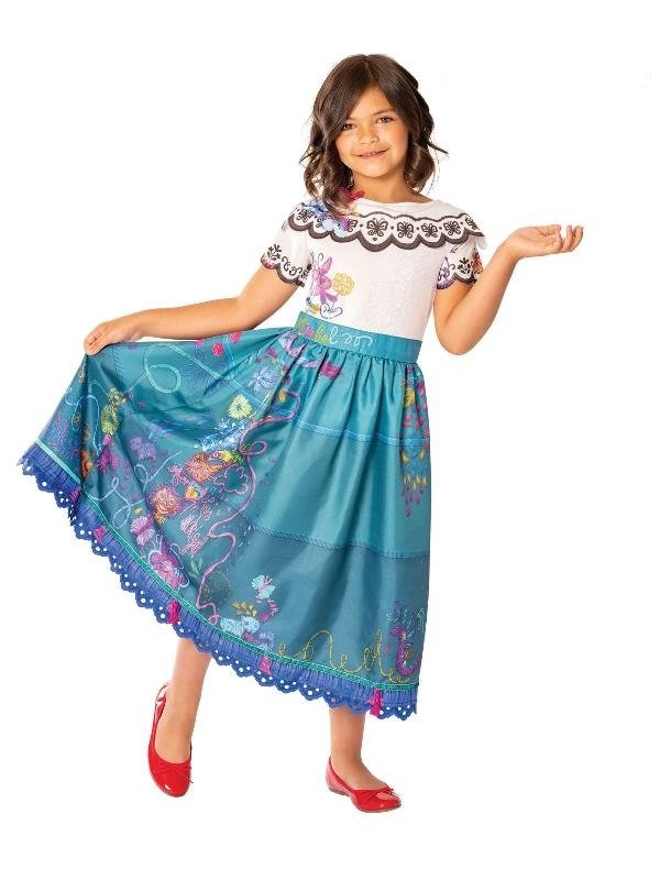 Colorful Disney Mirabel Costume for kids from Encanto movie, perfect for playtime fun at home.