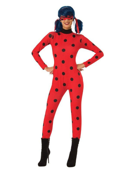 Miraculous Ladybug Adult Costume jumpsuit by Zagtoons, ideal for kids imaginative play at home.