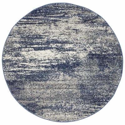 MODERN Mirage Casandra Dunescape Modern Blue Grey Round Floor Rug