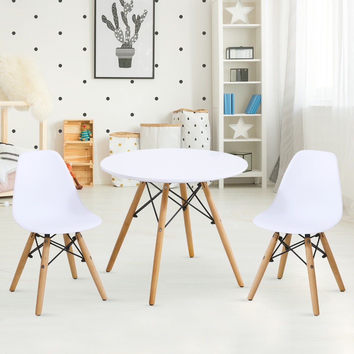 Modern 3-Piece Kids Table and Chairs Set - Stylish Furniture for Toddlers