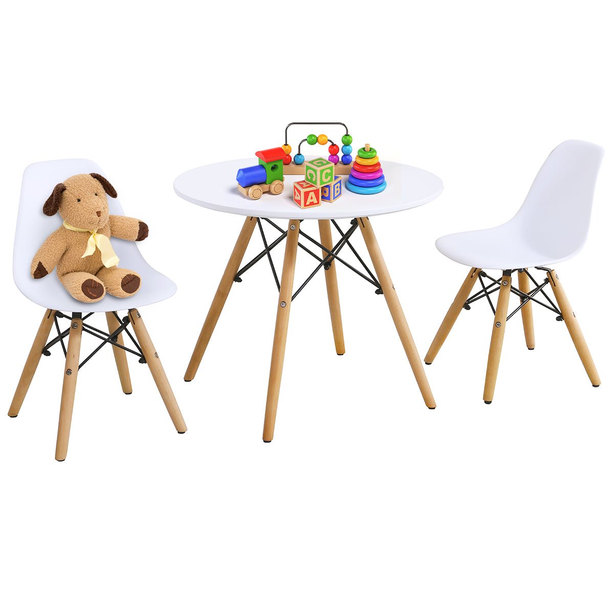 Contemporary Kids Table Set with 2 Chairs - Chic and Functional Design