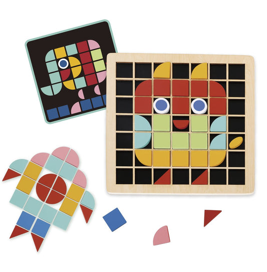 Colorful Mosaic Variety Board Game for creative play and learning at home, kids favorite.