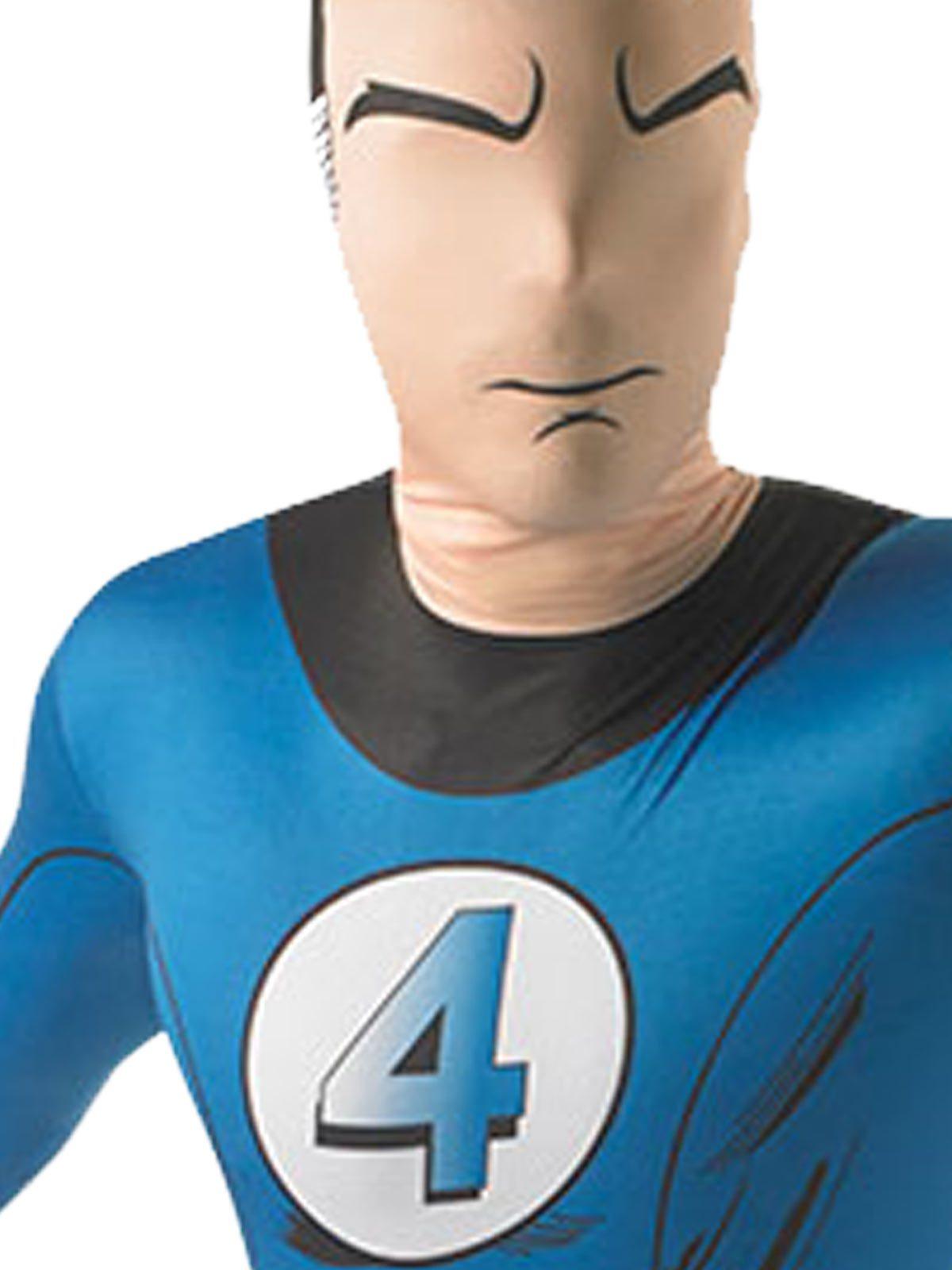 Marvel Fantastic Four Mr Fantastic Costume with Cape for kids imaginative play and dress-up.