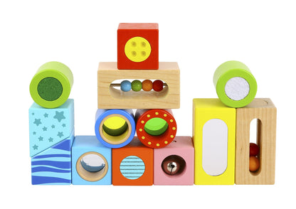 Multifunctional blocks for kids with texture and sound, engaging sensory play at home.