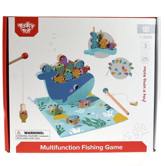 Colorful multifunction fishing and stacking game for kids engaging indoor playtime fun.