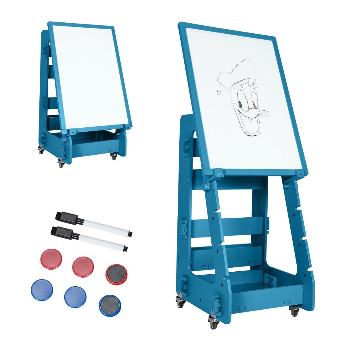Navy Blue Children's Easel - Creative Fun with Built-in Storage
