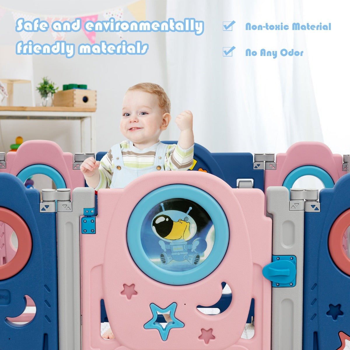 Versatile Living Room Baby Playpen with Lockable Door for Safe Play