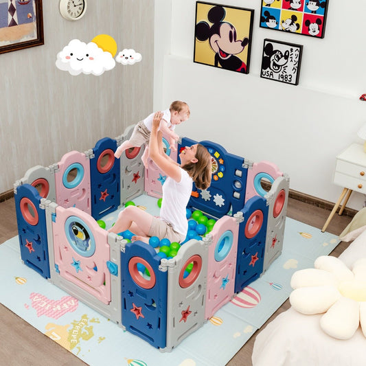 Multifunctional Play Area with Door Lock for Babies