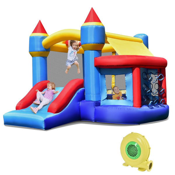 All-in-One Playtime: Multifunctional Inflatable Bouncer with Slide (Blower)