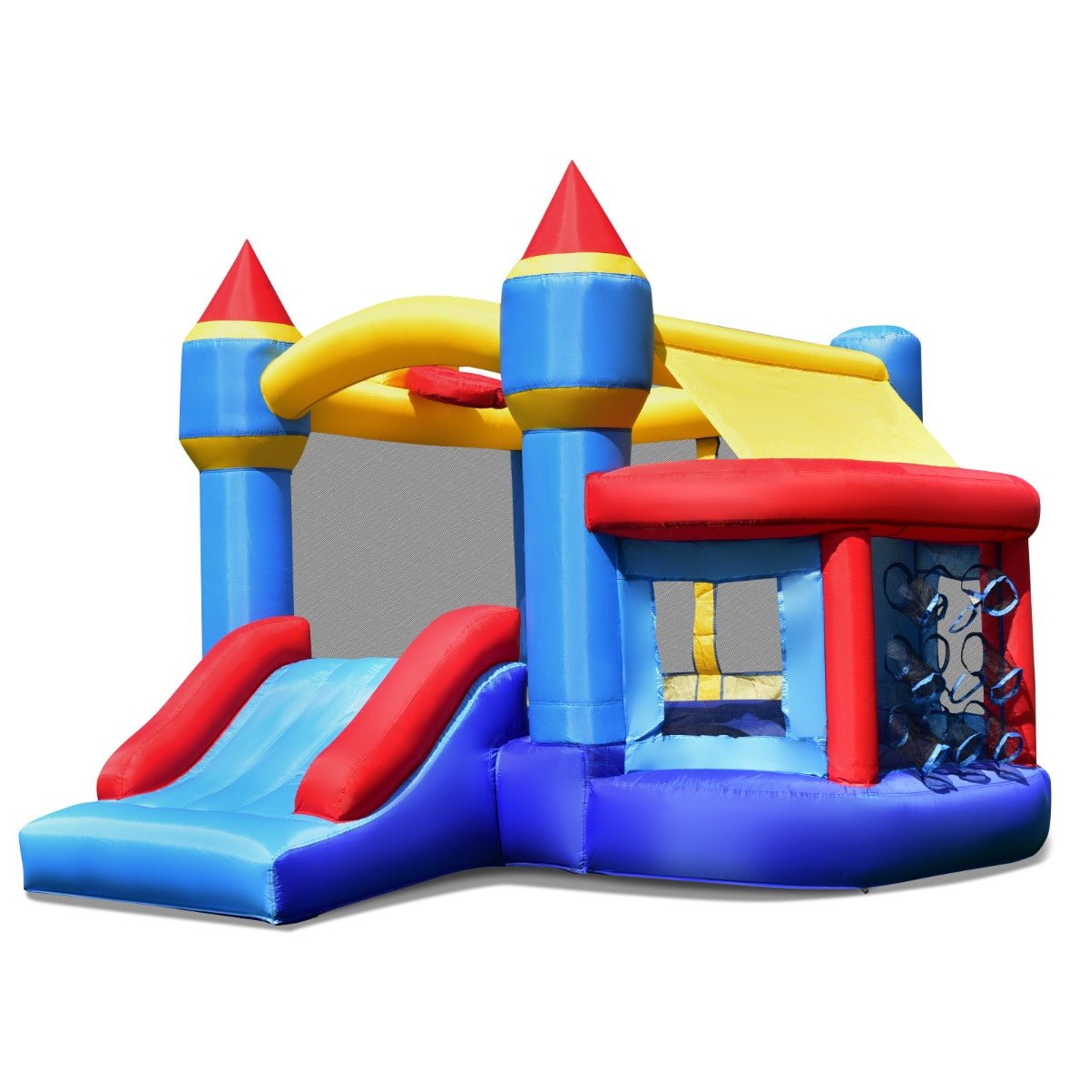 Wholesome Outdoor Play: Multifunctional Inflatable Bouncer with Slide (Blower)