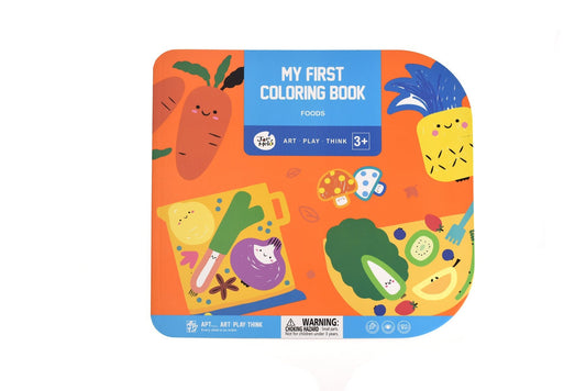 My First Colouring Book - Foods | Fun and educational food-themed activity book for kids.