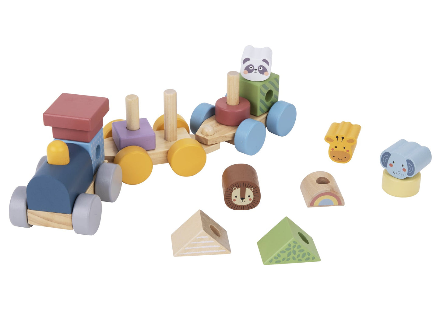 Forest Friends Stacking Animals Train | Colorful stacking toy for imaginative play at home.