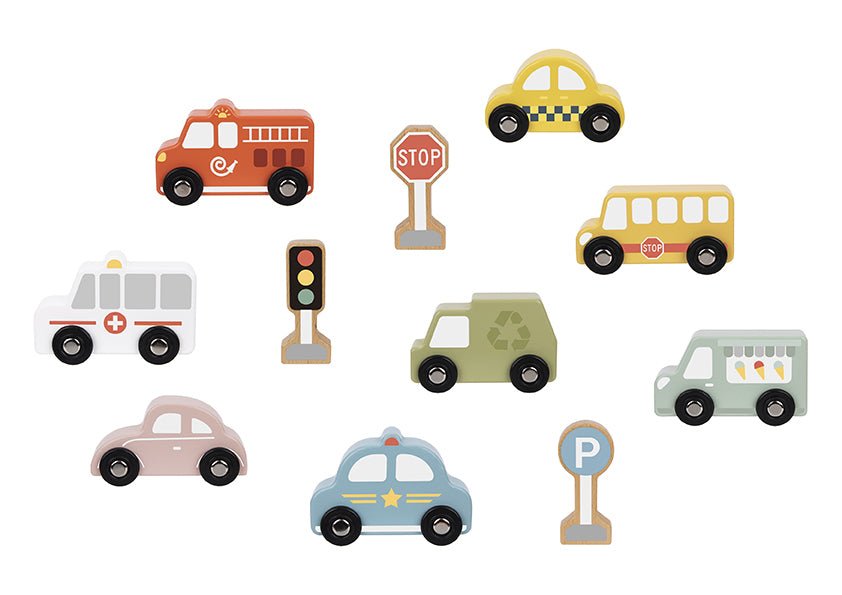 My Forest Friends Transportation and Street Sign Set | Educational playset for kids exploring nature and traffic safety.