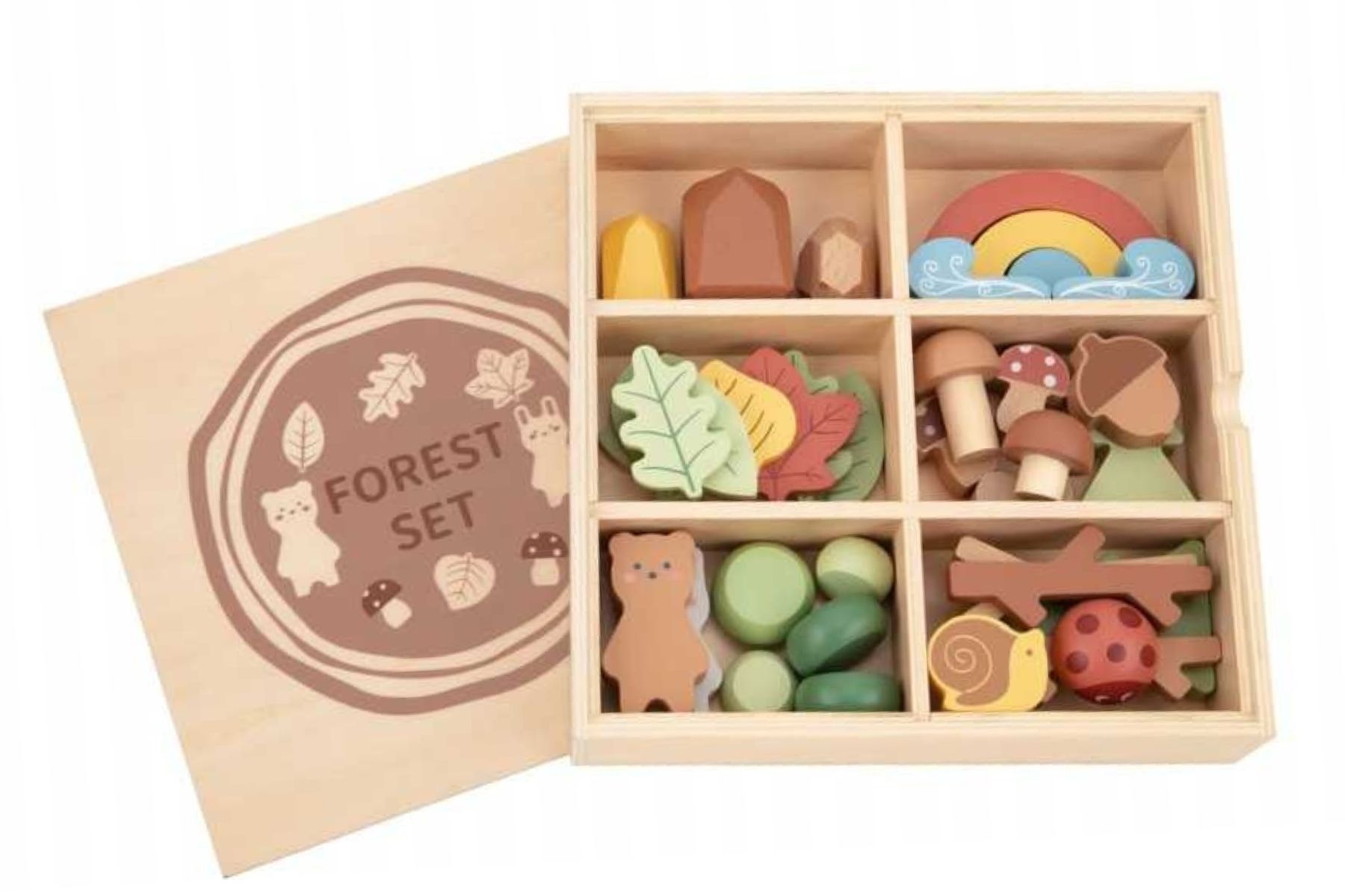 Shop Tooky toy my forest friends wooden play set for kIds