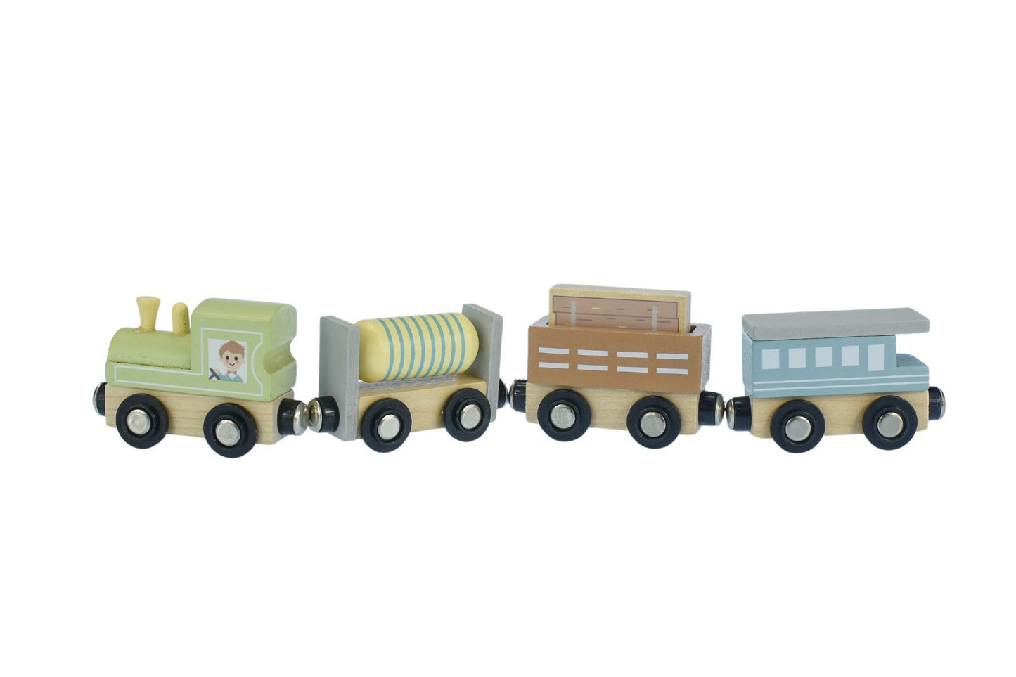 My Forest Friends Wooden Train and Carriage Set, perfect for imaginative play at home.