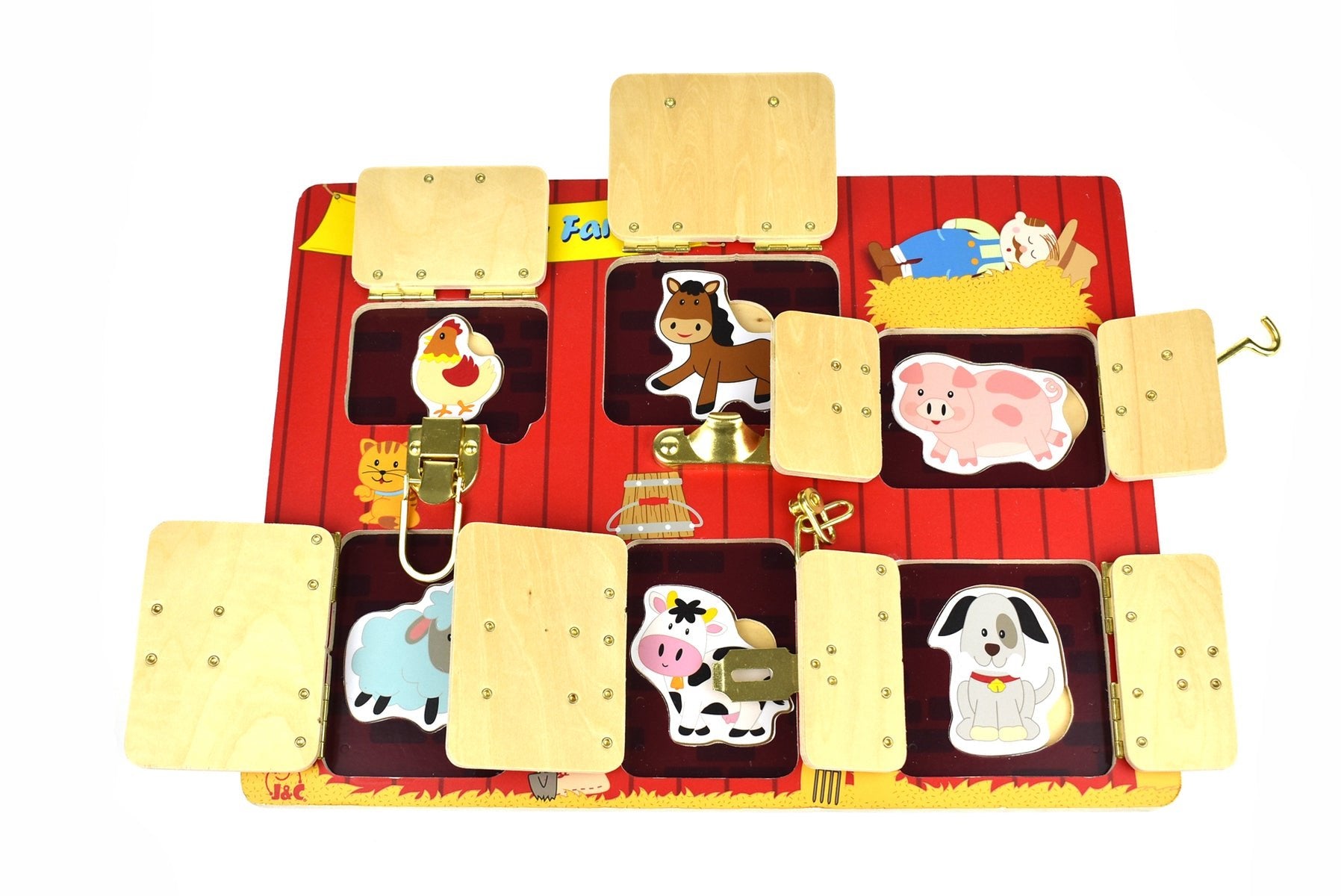 My Happy Farm Latches Puzzle | Interactive farm-themed puzzle for hands-on learning and play.