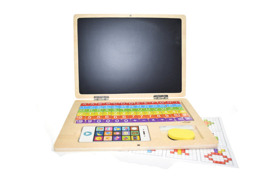 Magnetic notebook with alphabet, numbers, and mosaics for kids interactive learning and play.