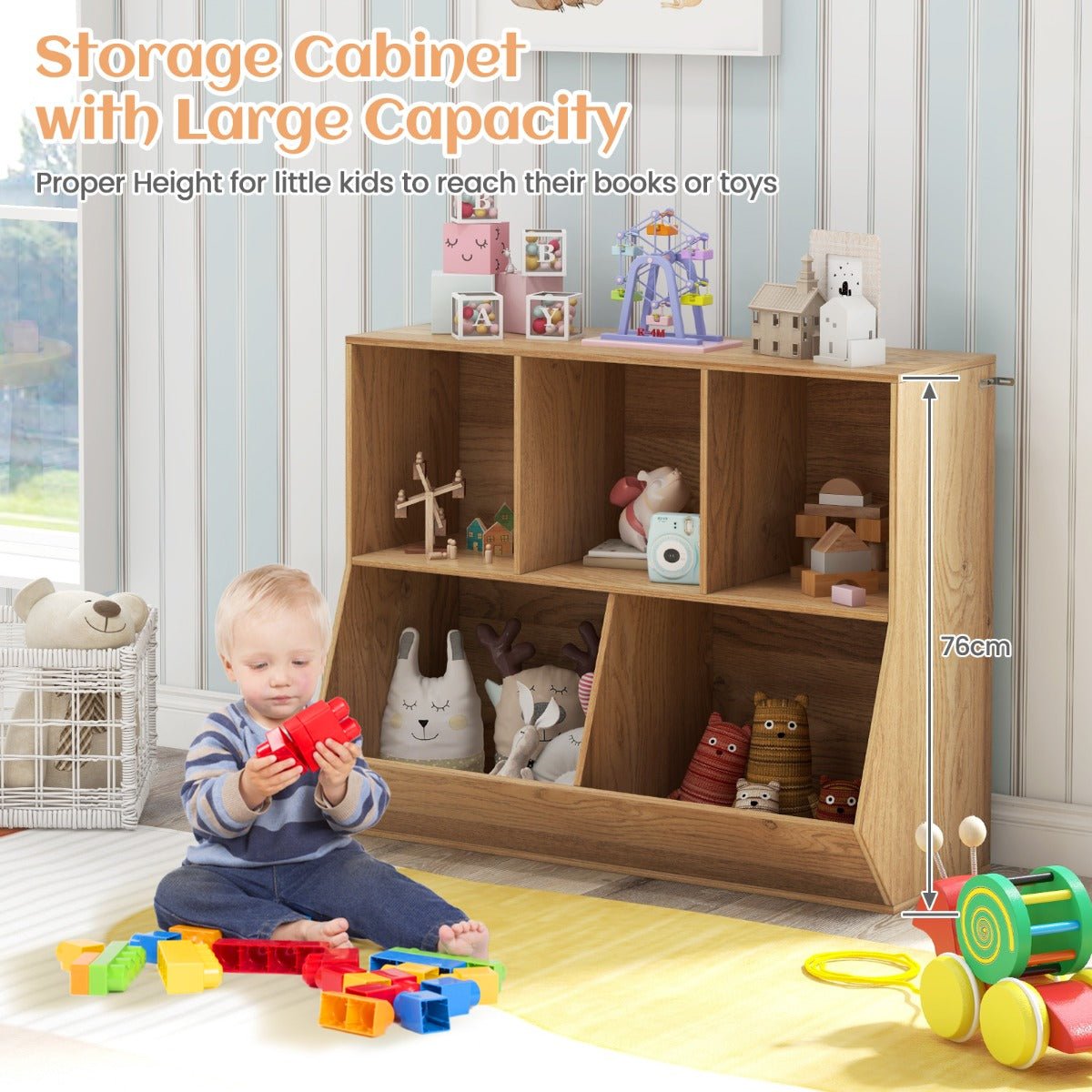 Robust Natural Toy Cubby for Endless Fun