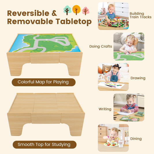 Reversible Tabletop Wooden Railway Wonderland