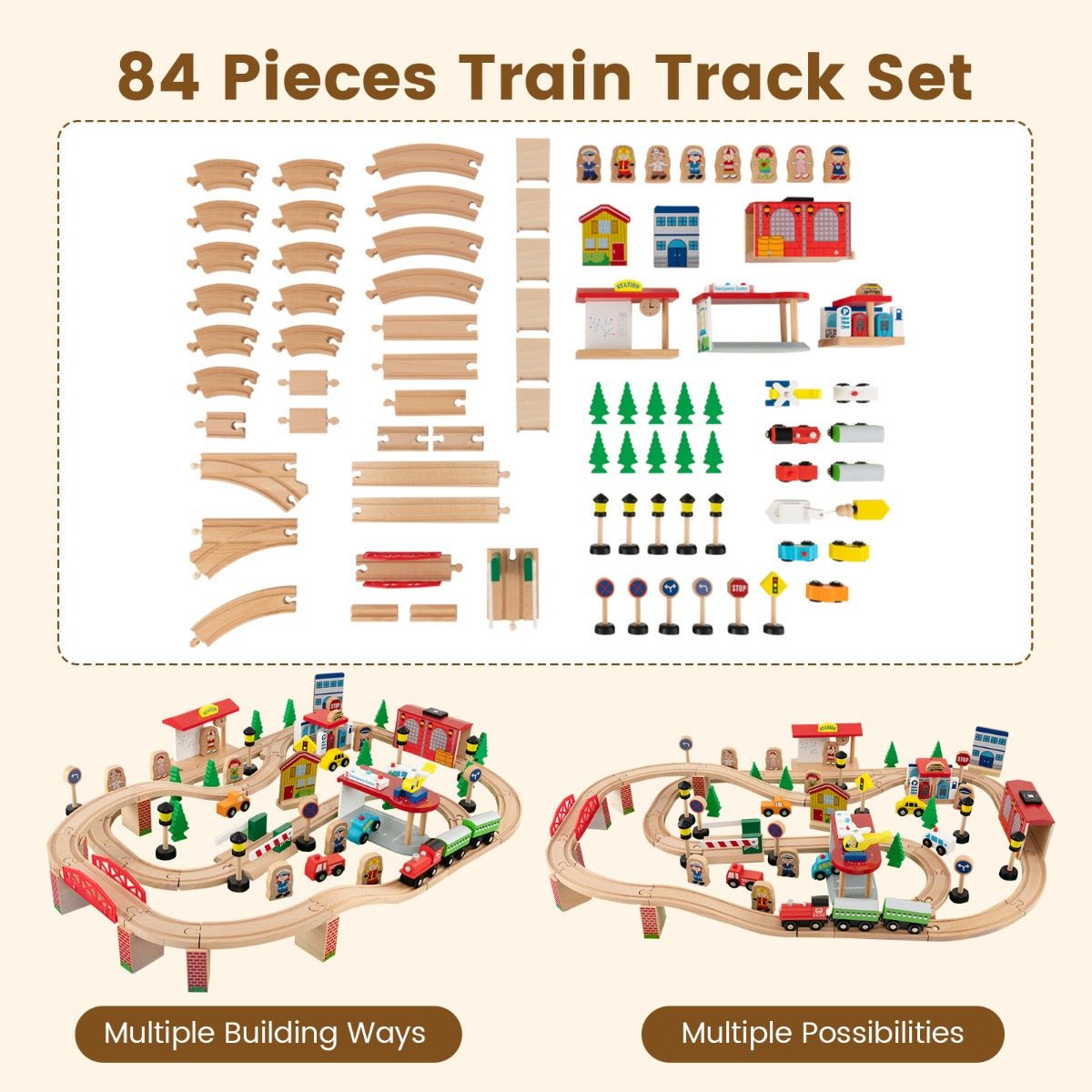 Full Steam Ahead on Our Wooden Train Playset