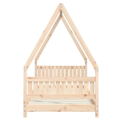 Whimsical solid pine house bed frame, perfect for creating magical kids bedroom retreat.