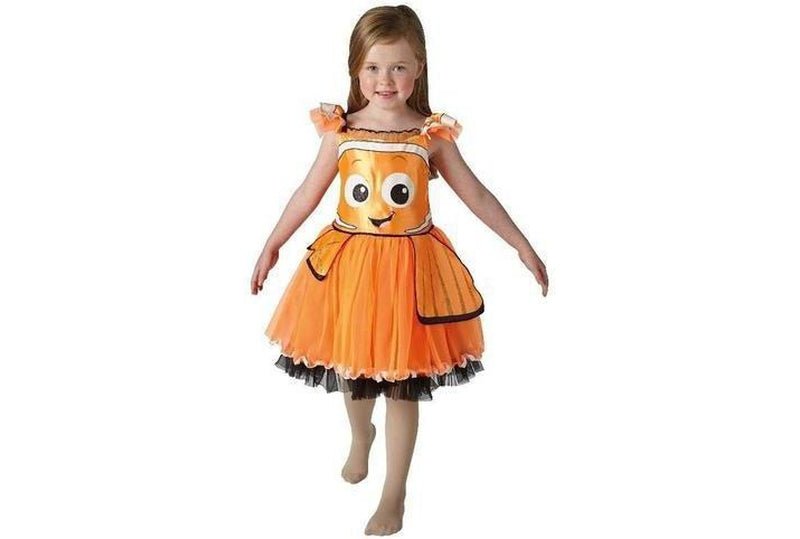 Colorful Finding Nemo tutu dress for toddlers and kids, perfect for imaginative play at home.