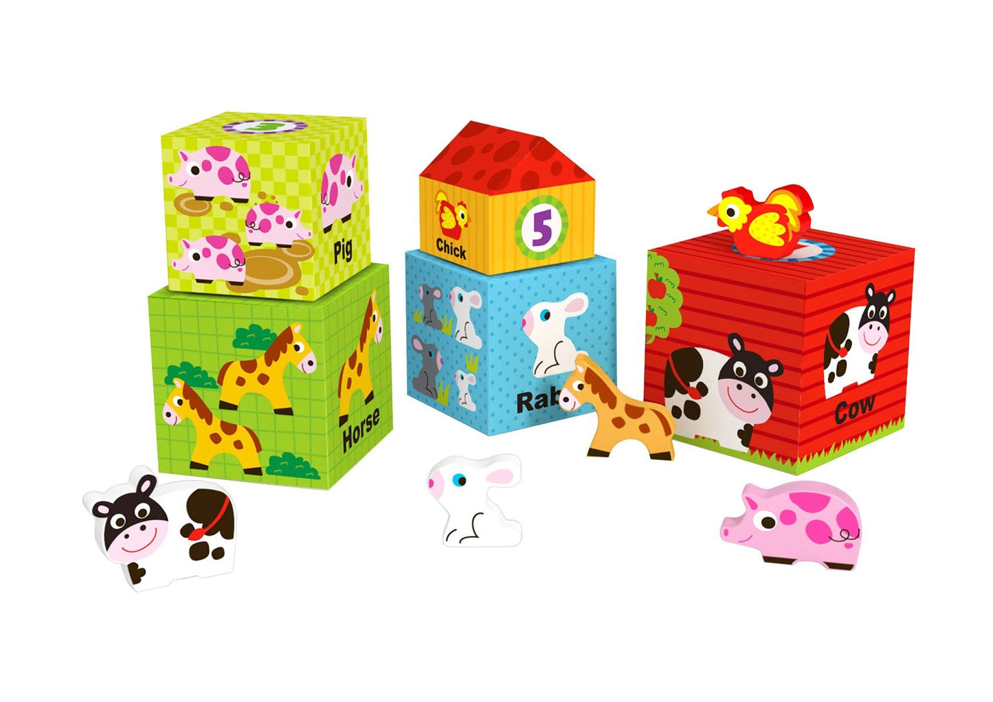 Farm-themed nesting box for childrens play, encouraging imaginative farmyard adventures at home.