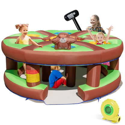 Inflatable Whack-a-Mole game set with blower for kids 3+, perfect for entertaining at home.