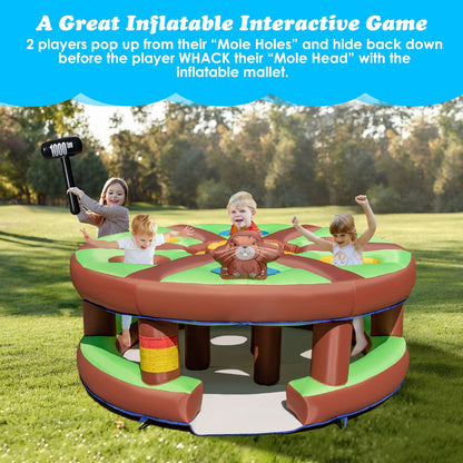 Inflatable Whack-a-Mole game set with blower - fun for kids 3+ at home.