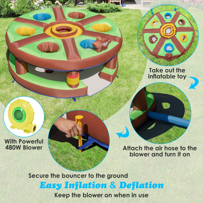 Inflatable Whack-a-Mole Game Set with Blower for at-home fun for kids 3+