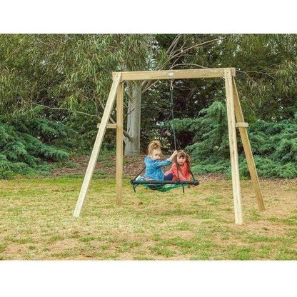 Oakley Swing Set with 1.2m Spidey Web Swing for backyard playtime fun and adventure.