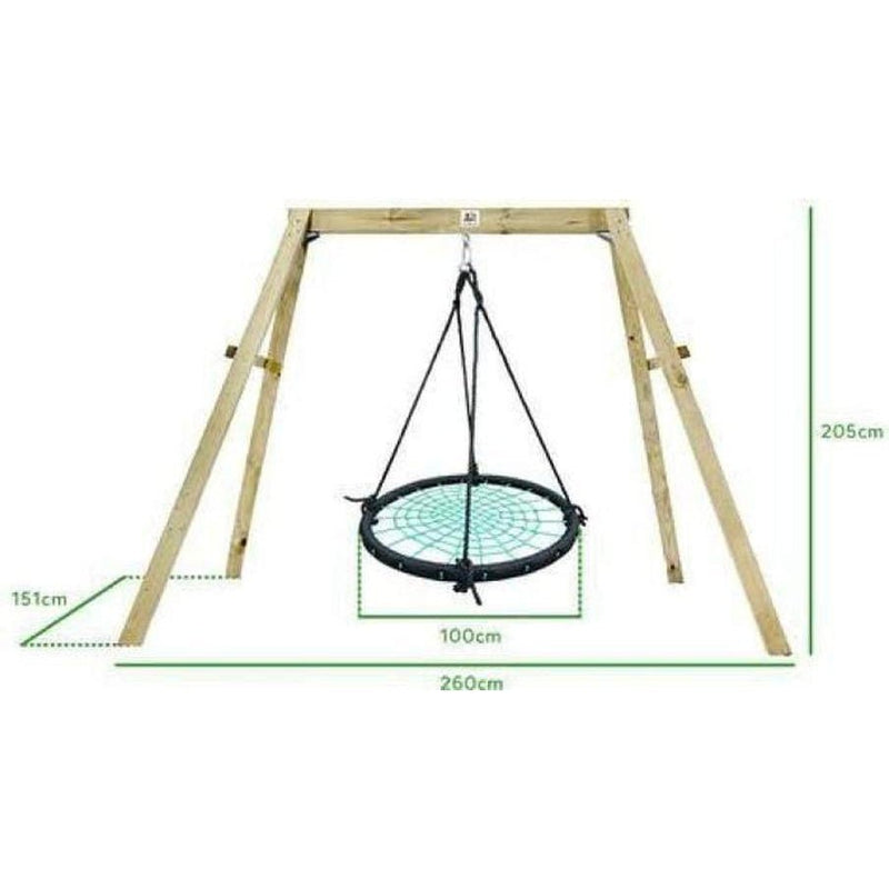 Oakley Swing Set with 1m Spidey Web Swing Playground Equipment