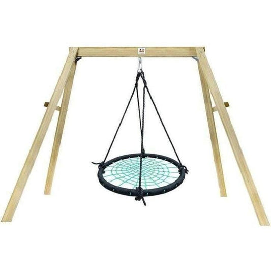 Oakley Swing Set featuring 1m Spidey web swing for backyard playtime fun.