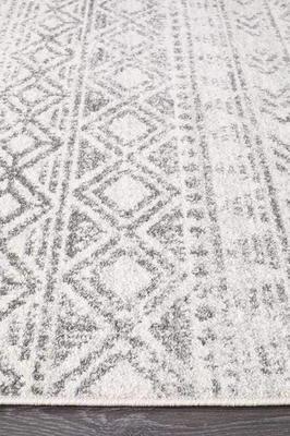 MODERN Oasis Ismail White Grey Rustic Floor  Rug