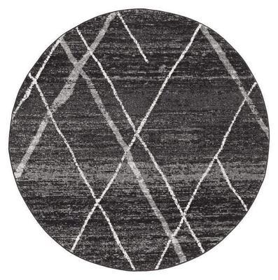 Oasis Noah Charcoal Contemporary Round Floor  Rug