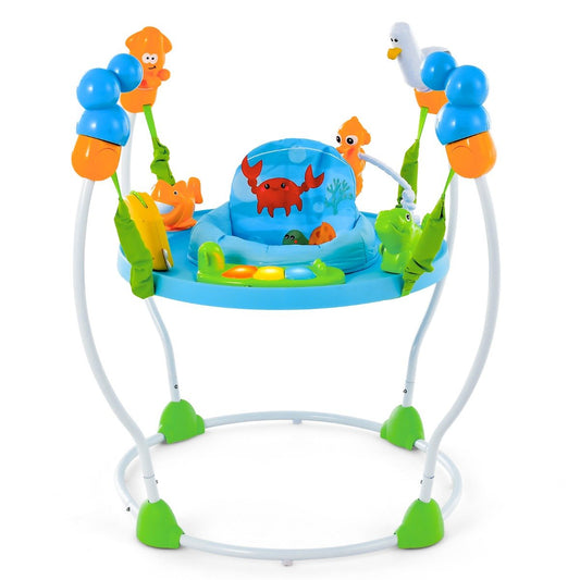 Ocean Discovery Baby Jumper with 5-height adjustability for interactive play at home