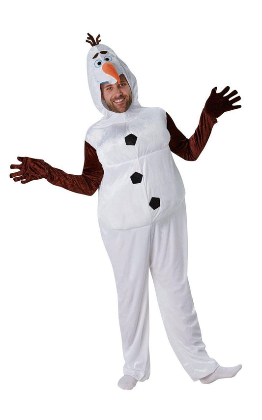 Disney Frozen Olaf Adult Costume | Jumpsuit for Snowman Fun at Home