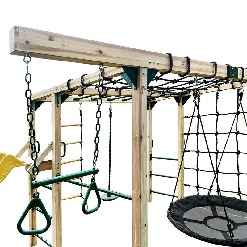 Orangutan Climbing Cube Jungle Gym Play Centre and Yellow Slide
