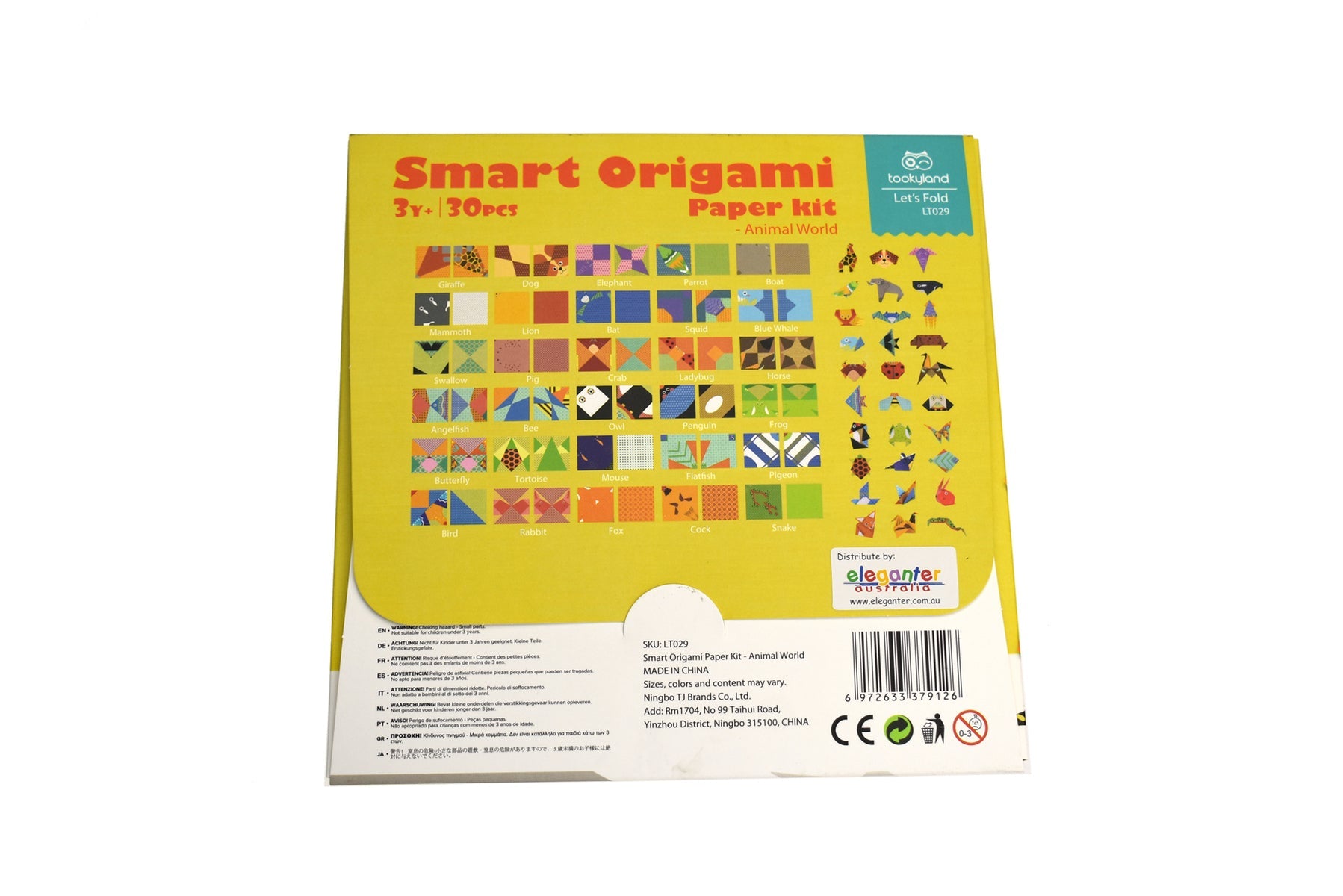 Colorful origami animals kit for kids, ideal for creative play and imaginative learning.